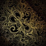 vector golden seamless pattern