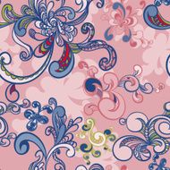 Abstract floral vector seamless pattern N15