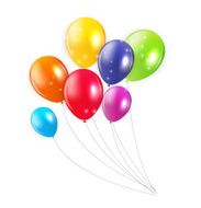 Set of Colored Balloons Vector Illustration N24