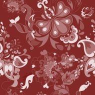 Abstract floral vector seamless pattern N16