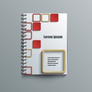 Notepad template with abstract background N25