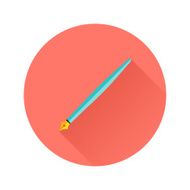 Pen Flat Circle Icon
