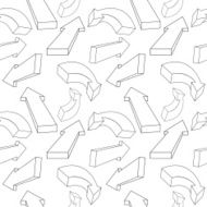 Seamless pattern from arrows Vector illustration