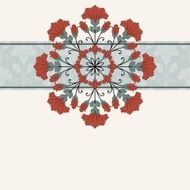 Invitation card with floral ornament N28