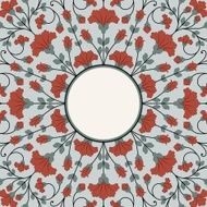 Invitation card with floral ornament N29