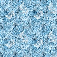 Seamless pattern Watercolor blue hydrangea lavender currant N2