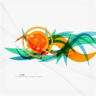 Modern blue and orange color shape composition N5