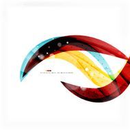 Modern blue and orange color shape composition N6
