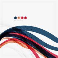 Red and orange color lines composition N12