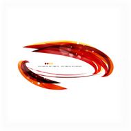 Red orange bright feather lines concept N15