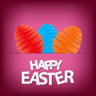 Happy Easter Spring Background Vector Illustration N10