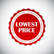 Lowest Price Label Vector Illustration N3