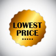 Lowest Price Label Vector Illustration N9