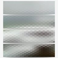 Hexagonal headers set sea landscape blurred design vector N2