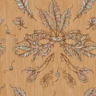 seamless pattern with feathers and other elements 8
