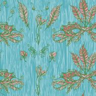 seamless pattern with feathers and other elements 6