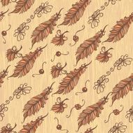 seamless pattern with feathers and other elements 3