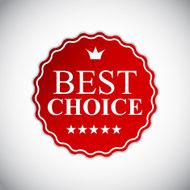 Best Choice Golden Label Vector Illustration