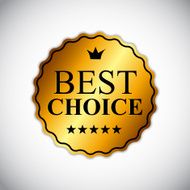 Best Choice Golden Label Vector Illustration N2