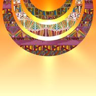 Abstract background with a semicircular Tribal elements Vector