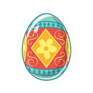 Easter egg Bright colored holiday symbol N2