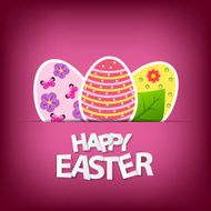 Happy Easter Spring Background Vector Illustration N28