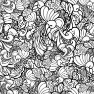 Vector black and white ornamental floral background Pattern for your