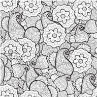 Vector black and white ornamental floral background Pattern for your N3