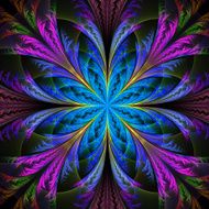 Beautiful multicolor fractal flower Collection - frosty pattern