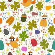 St Patrick`s day background Lucky seamless pattern with clover