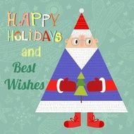 Happy holidays and Best Wishes card in vector