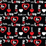 decorative seamless pattern with love symbols