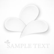 Petal design elements on white
