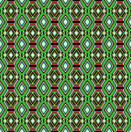 seamless background of geometric ornament with green stripes an
