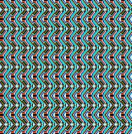 seamless background of geometric ornament with blue waves