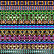 set of ornamental strips colored geometric ornament N3
