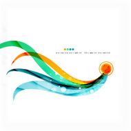 Modern blue and orange color shape composition N8