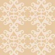 Seamless eastern beige ornamental wallpaper