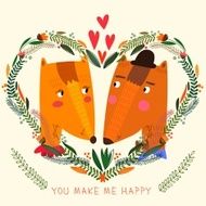 You Make My Happy card in bright colors