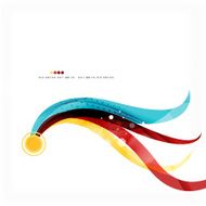 Modern blue and orange color shape composition N11
