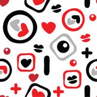 decorative seamless pattern with love symbols N3