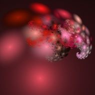 Pink alien invasion fractal generated background