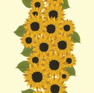vector pattern with flowers sunflower
