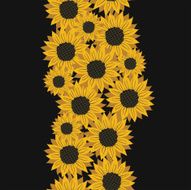 vector pattern with flowers sunflower N2