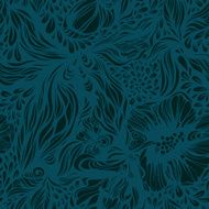 Fantasy abstract floral seamless pattern N17