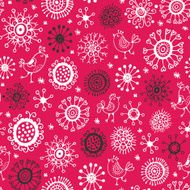 Flower and birds pattern