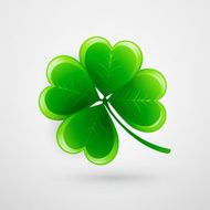 Clover leaf Saint Patricks Day Vector illustration