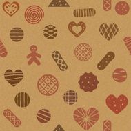 Seamless pattern with cookies N4
