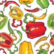 Vector pattern with peppers N2