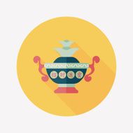 Chinese New Year flat icon with long shadow eps10 N39